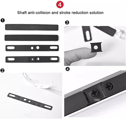 Mechanical Keyboard Spacebar Foam Sound Insulation Foam Noise Absorbing Switch Silencer Pad Cotton Compatible with 7U Mechanical Keyboard Space Bar Black 4PCS/Set