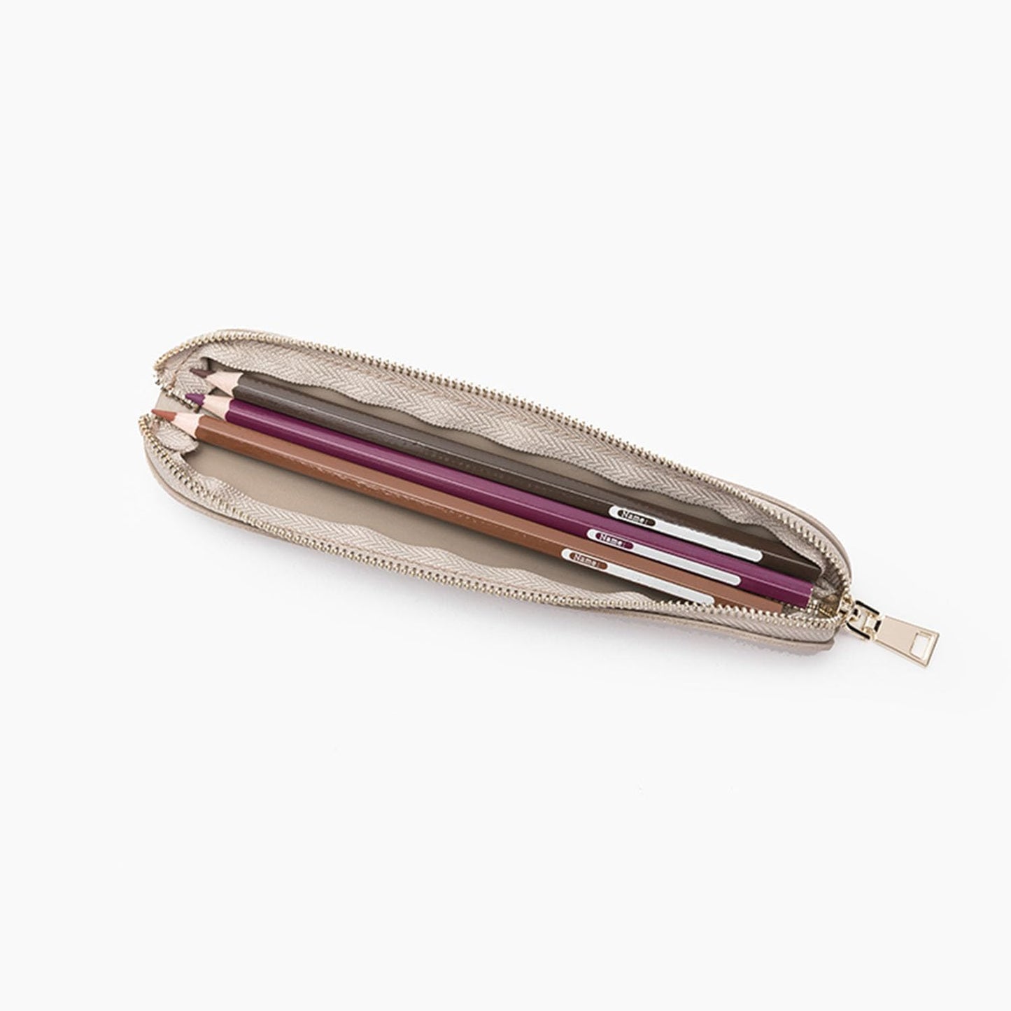 Pencil Case Durable Pencil Pouch for Pens School Featuring Oxford Lap Design (Khaki,Oxford)