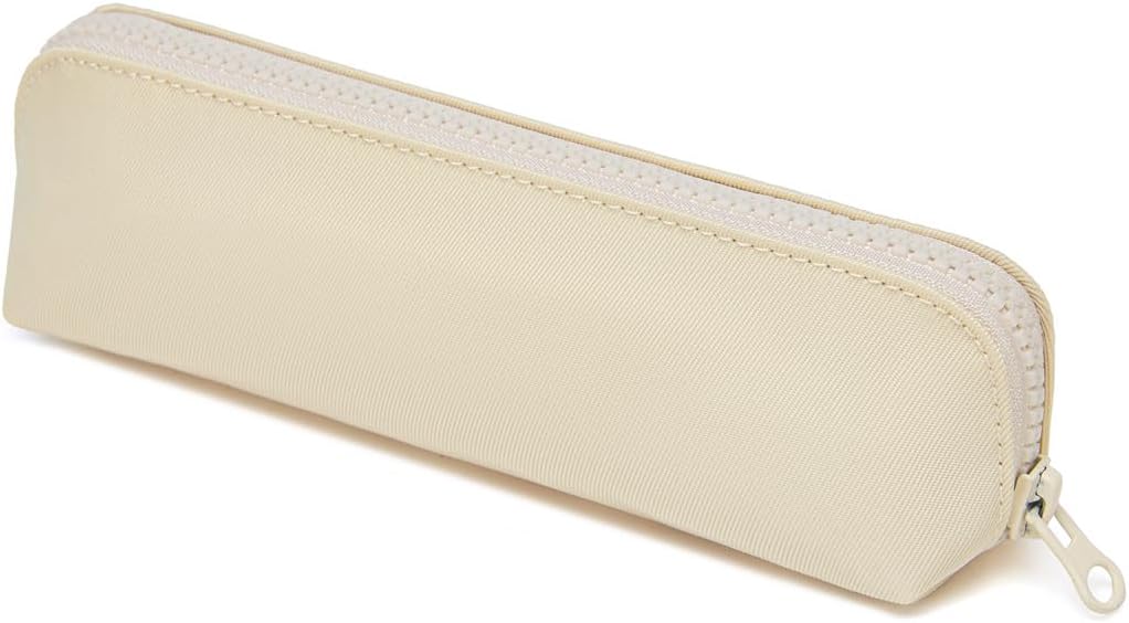 Canvas Pencil Case Cotton Canvas and Simple Multifunctional Pencil Bag Zipper Portable Storage (Black)