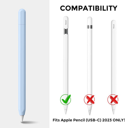 AhaStyle Silicone Case for Apple Pencil (USB-C) 2023 Ultra Thin Proteative Cover Skin Apple Pencil Sleeve Anti-Slip Grip Compatible with Apple Pencil USB C (Lavender)