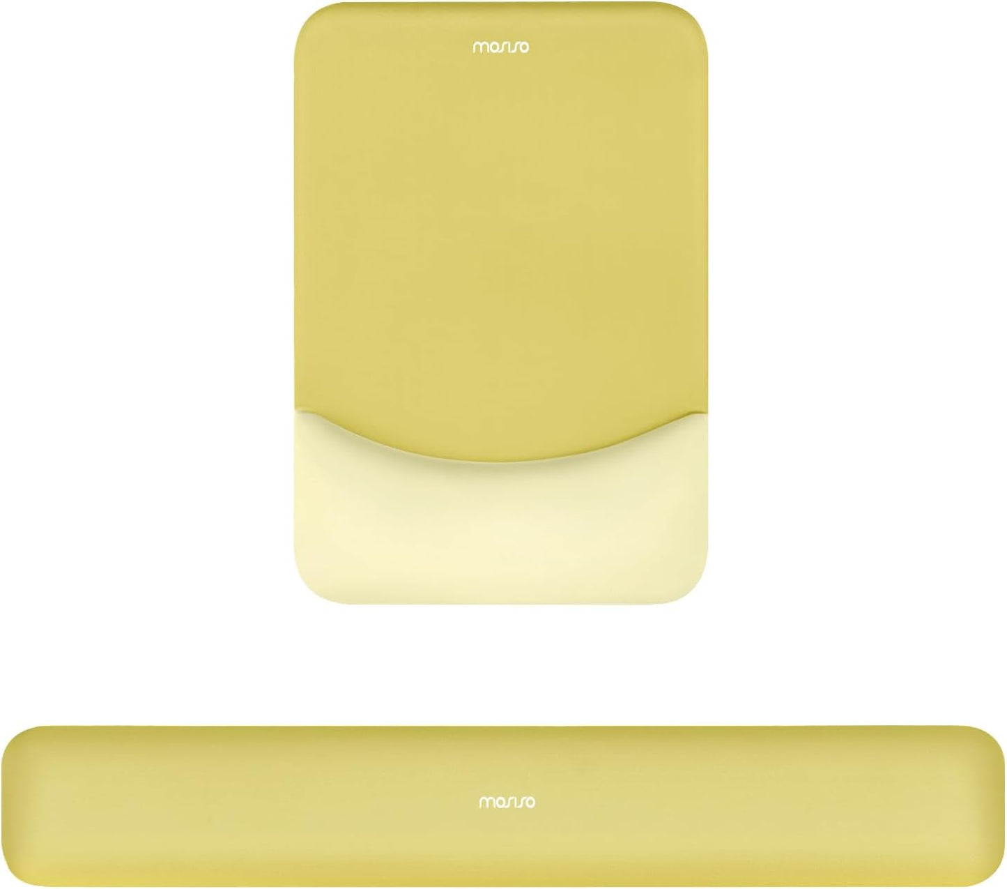 MOSISO Wrist Rest Support for Mouse Pad&Keyboard Set, Rectangular Ergonomic Mousepad Non-Slip Base Home/Office Pain Relief&Easy Typing Pad with Neoprene Cloth&Raised Silicone Lining, Green