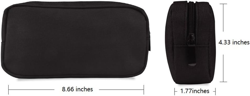 Universal Electronics/Accessories Soft Carrying Case Bag, Durable & Light-weight,Suitable for Out-going, Business, Travel and Cosmetics Kit (Small-Black)