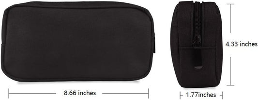 Universal Electronics/Accessories Soft Carrying Case Bag, Durable & Light-weight,Suitable for Out-going, Business, Travel and Cosmetics Kit (Small-Black)