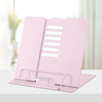 Honagu Book Stand Metal Desk Book Holder, Book Holders for Reading Hands Free, Adjustable Cookbook Documents Holder, Portable Bookstand for Music Books, Textbook, Recipe, Tablet, Ipad (Black)