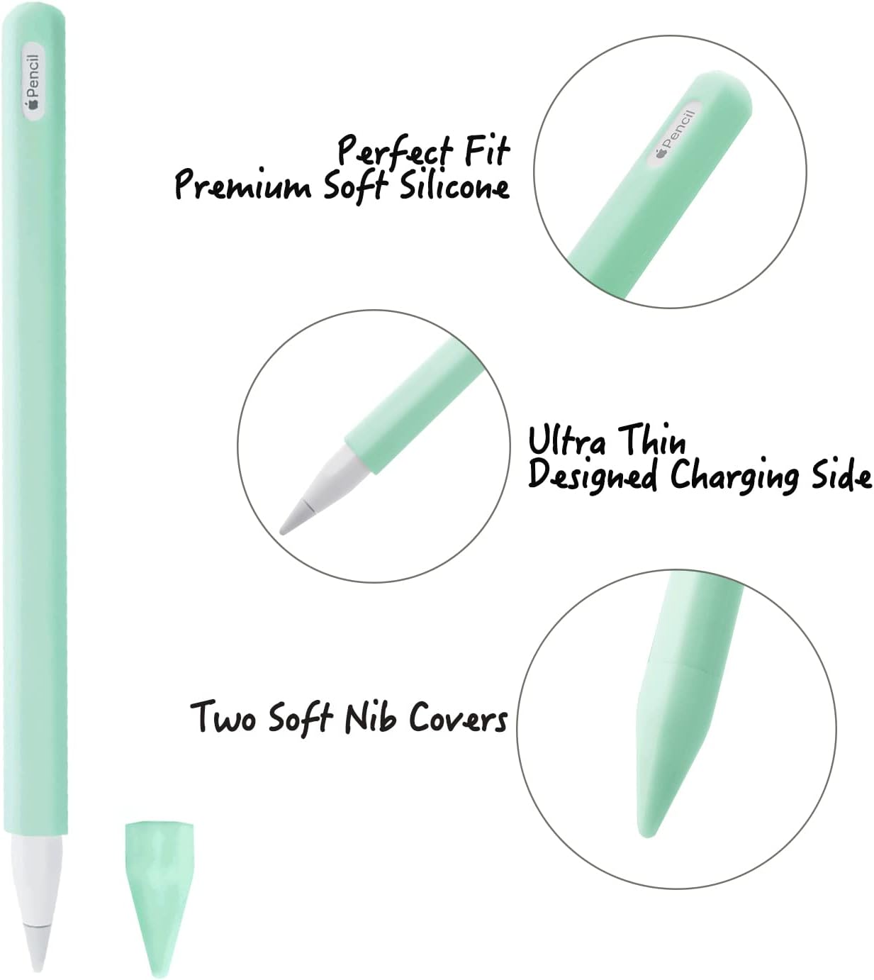 KELIFANG Silicone Case for Apple Pencil Pro 2024 & Apple Pencil 2nd Generation, Cute Pink Protective Skin Sleeve Cover Holder Grip and Tip Cap Accessories Compatible with iPad Pro 11 12.9 13 Inch