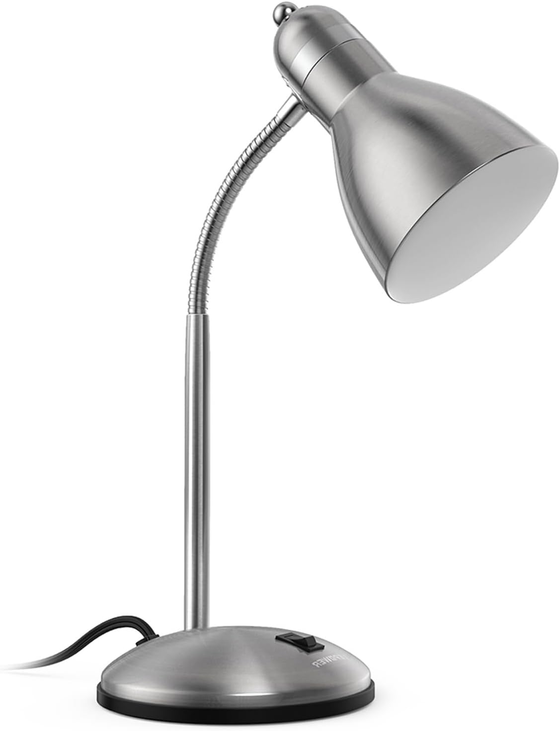 LEPOWER Metal Desk Lamp, Eye-Caring Table Lamp, Study Lamps with Flexible Goose Neck for Bedroom, Home Office (Matte Black)
