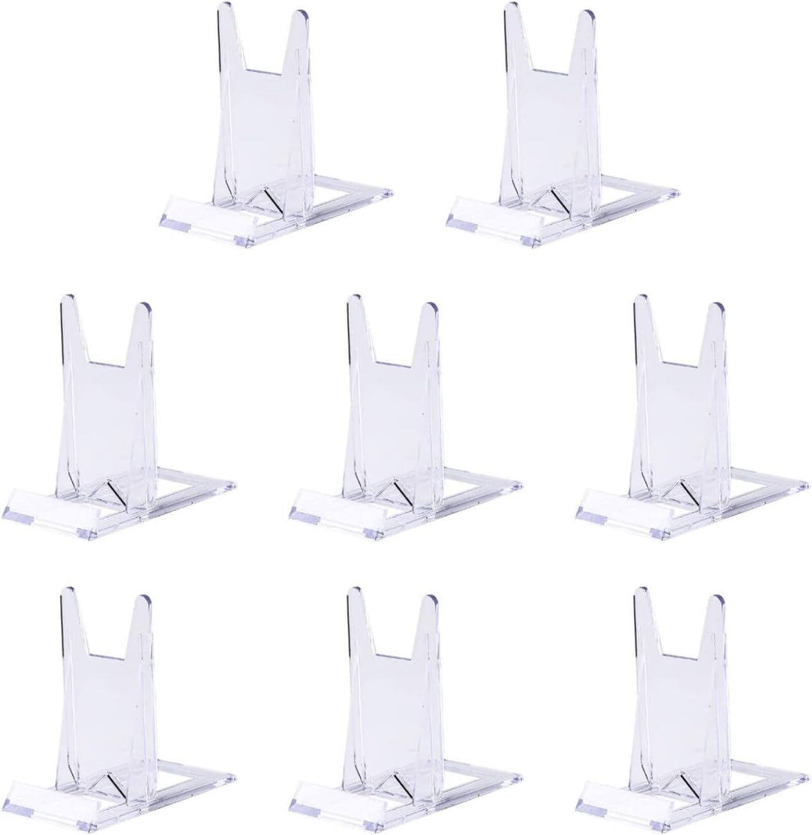 8 Pcs Book Display Stand, Acrylic Book Stand for Comics, Magazines, Postcards, Art, DVDs, Albums, and Wallets