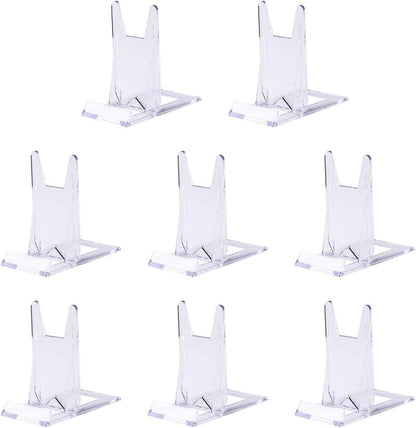 8 Pcs Book Display Stand, Acrylic Book Stand for Comics, Magazines, Postcards, Art, DVDs, Albums, and Wallets