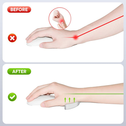 JIKIOU Right-Handed Truly Ergonomic Wrist Rest for Mouse 2 Pack, Carpal Tunnel Support, Pain Relief, Anti-Fatigue, Easy Glide, Office Computer Laptop Gaming Black