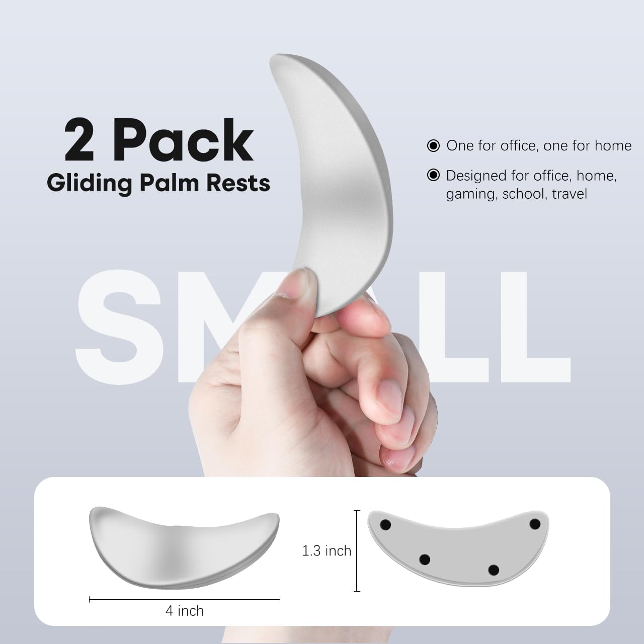 JIKIOU Right-Handed Truly Ergonomic Wrist Rest for Mouse 2 Pack, Carpal Tunnel Support, Pain Relief, Anti-Fatigue, Easy Glide, Office Computer Laptop Gaming Black
