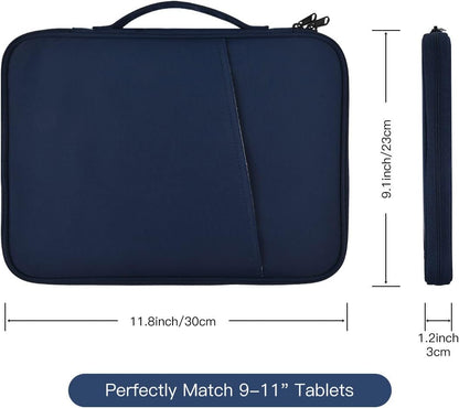 12-12.9 Inch Tablet Sleeve Bag for 12.4" Samsung Galaxy Tab S10+ S9+ Plus/S8+/S7+ Plus/S7 FE,13" iPad Air M4 M3 M2/iPad Pro M5 M4/Pro 12.9"/Microsoft Surface Go 2 12.4"/Pro 11 10 Carrying Case-Black