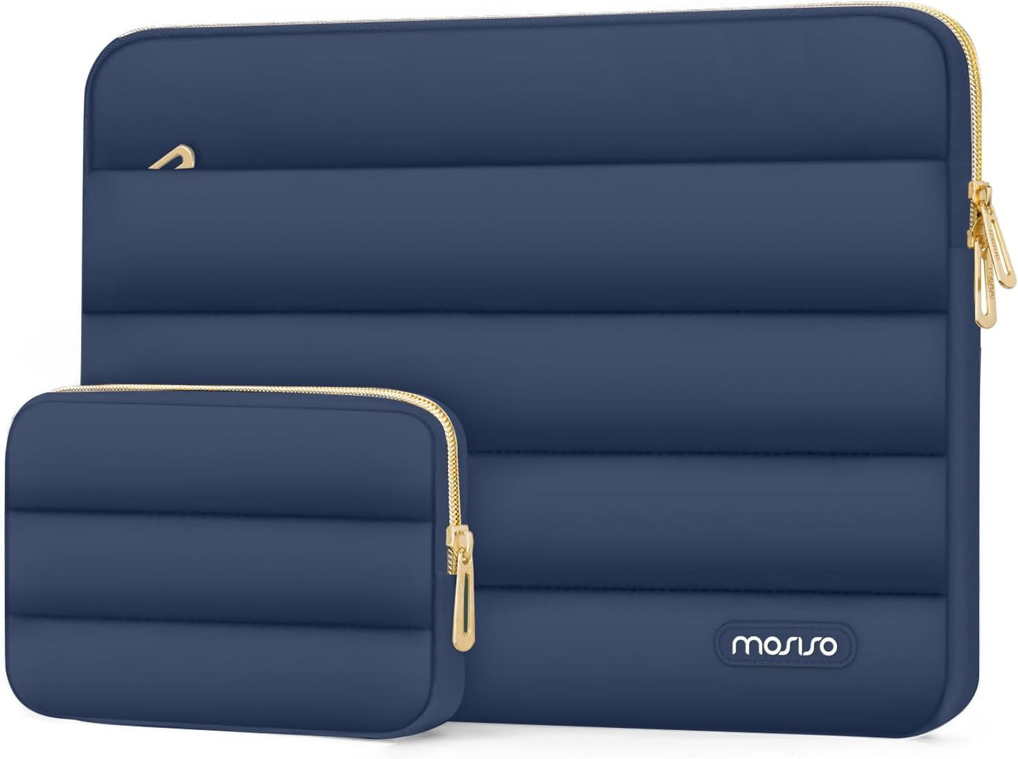 MOSISO Laptop Case 13.3 inch,13-13.3 inch Puffy Laptop Sleeve Compatible with MacBook Neo/Air 13.6 M5 M4 M3 M2 M1/Pro 13/14,HP Dell ASUS Lenovo,Polyester Horizontal Bag with Small Case, Sand