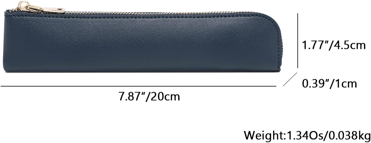 Canvas Pencil Case Small Pencil Pouch Slim Lightweight Pen Case Holder Cute Zipper Bag for School Office