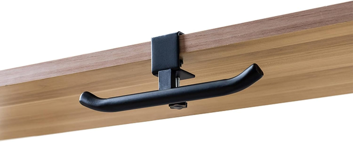 Backpack Hanger for Desk Table – Clamp-on Bag Hook for Office Classroom, Adjustable Under Desk Backpack Holder Organizer, Easy Installation Purse Hanger Hook for Storage Black