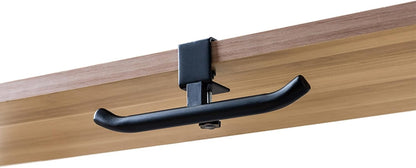 Backpack Hanger for Desk Table – Clamp-on Bag Hook for Office Classroom, Adjustable Under Desk Backpack Holder Organizer, Easy Installation Purse Hanger Hook for Storage Black