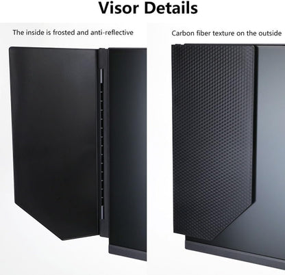 Foldable Monitor Hood Sunshade, Anti-Glare Light Shield with Side Panel, with 24-27 Inch All Brand Desktop Computer Monitors