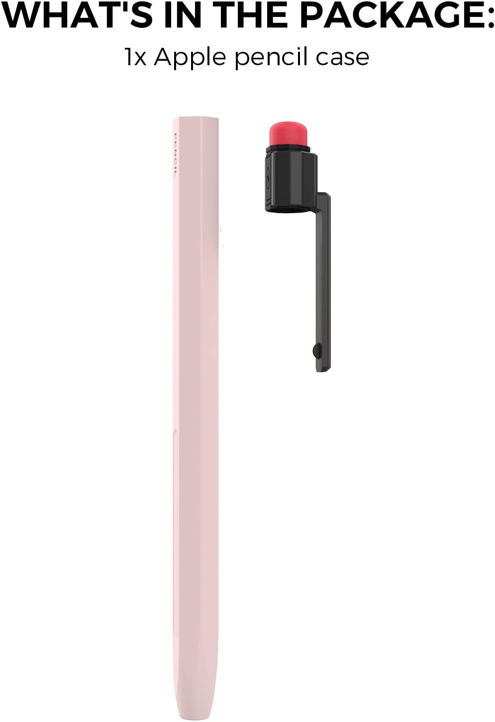 TRONWIN iPencil Case Sleeve Silicone Protective Cover Perfect Grip Skin Classic Design with Sturdy Clip Compatible with Apple Pencil 2nd Generation (Classic)