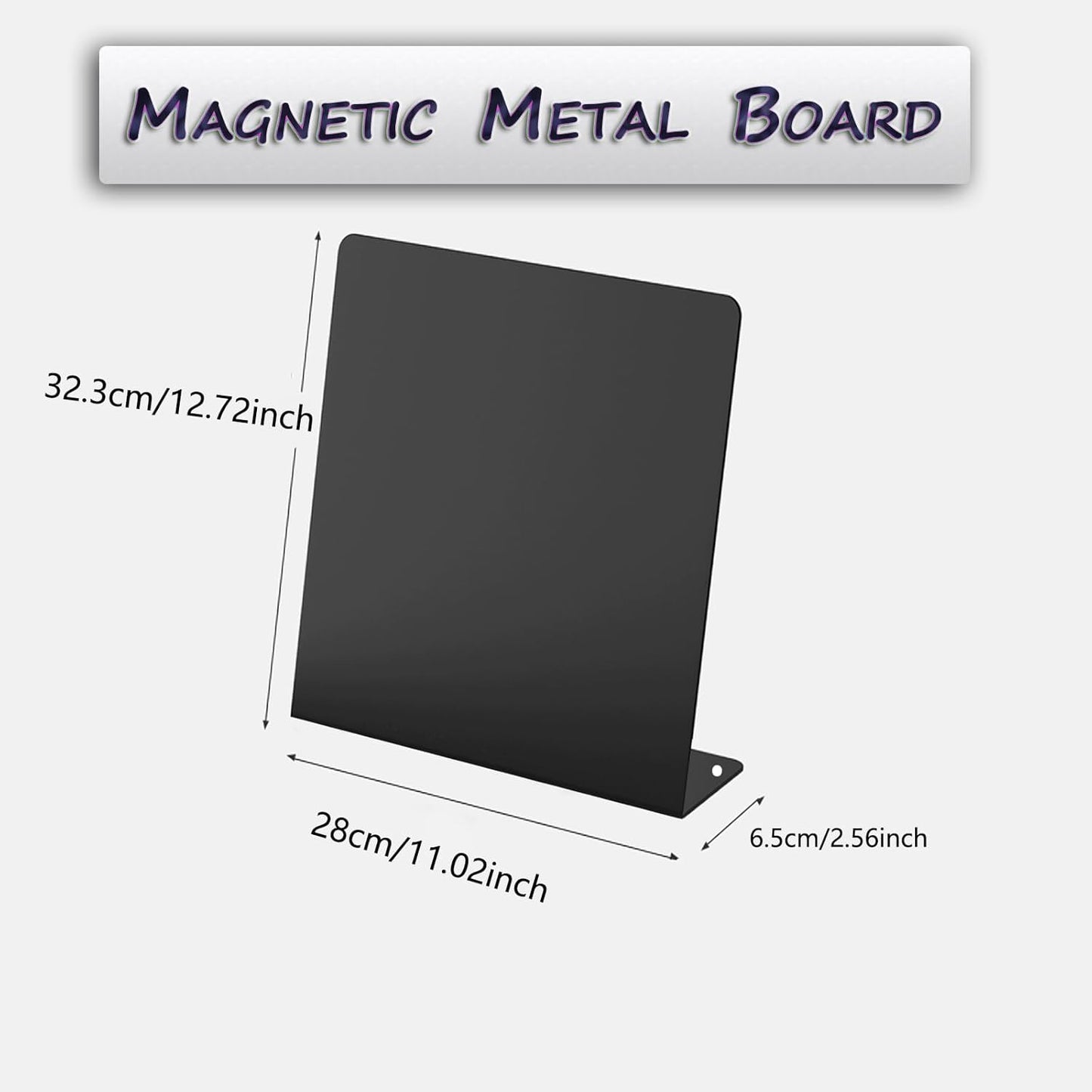 2 Pack Magnetic Board for Desk, Large 12.72x11.02 Inch Metal Bulletin Board with Stand, Portable Dry Erase Whiteboard for Wall & Tabletop, Message Center for Home Office Kitchen School (Not Magnets)