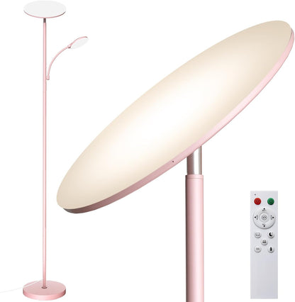 marctronic Floor Lamps for Living Room, 44W/4500LM Super Bright 2 in 1 LED Floor Lamp with Remote, Stepless Dimmable, 69" Tall Standing Floor Lamp with Bendable Reading Light for Bedroom Office
