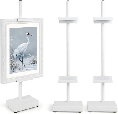 Adjustable Tabletop Easel Stand, Picture Easels for Display Up to 17" H, Gold Metal Picture Frame Holder Stand Table for Art, Photo (1 Pack)