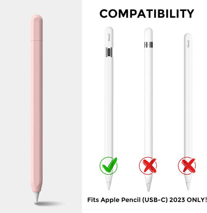AhaStyle Silicone Case for Apple Pencil (USB-C) 2023 Ultra Thin Proteative Cover Skin Apple Pencil Sleeve Anti-Slip Grip Compatible with Apple Pencil USB C (Lavender)