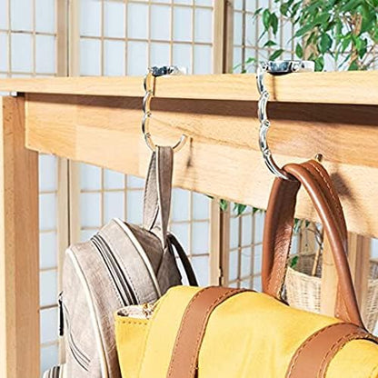 Foldable Purse Hook for Table, Purse Hangers for Table, Handbag Storage Folding Decor Table Hook, Women's Bag Handbag Hanger Holder (Mountains)