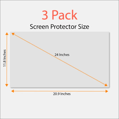 Anti-Glare and Anti Finger Print Screen Protector (3 Pack) for 20 Inches Widescreen Desktop Monitor