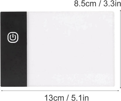 Respicefinem LED Light Board Mini A6 Tracing Light Table Portable Tracing LED Copy Board Light Box Drawing Pad Artcraft Trace Light Pad Copy Boxes for Drawing Sketching USB Cable