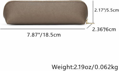 Canvas Pencil Case Cotton Canvas and Simple Multifunctional Pencil Bag Zipper Portable Storage (Black)