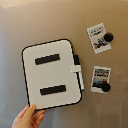 Small Dry Erase Board，Fridge Whiteboard，6" X 8" with Dry Erase Markers Magnetic and 2 Magnets，Mini Whiteboard for Office Door，School Lockers（White）