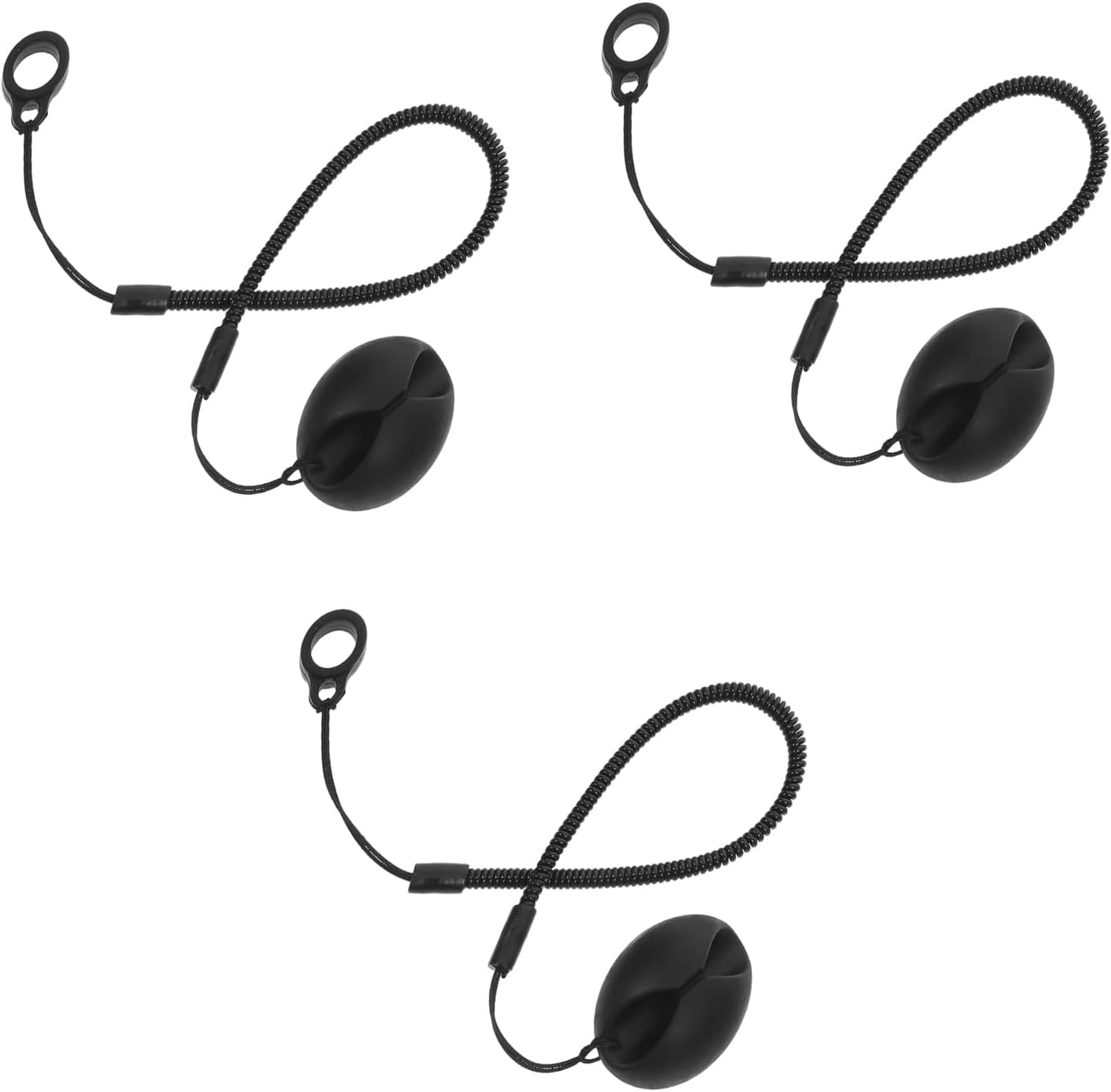 3Pcs Retractable Pen Leash with Ring,Elastic Pen Lanyard for Writing Boards,Tablets & Clipboards Pen Holder Attachment (Style 1)