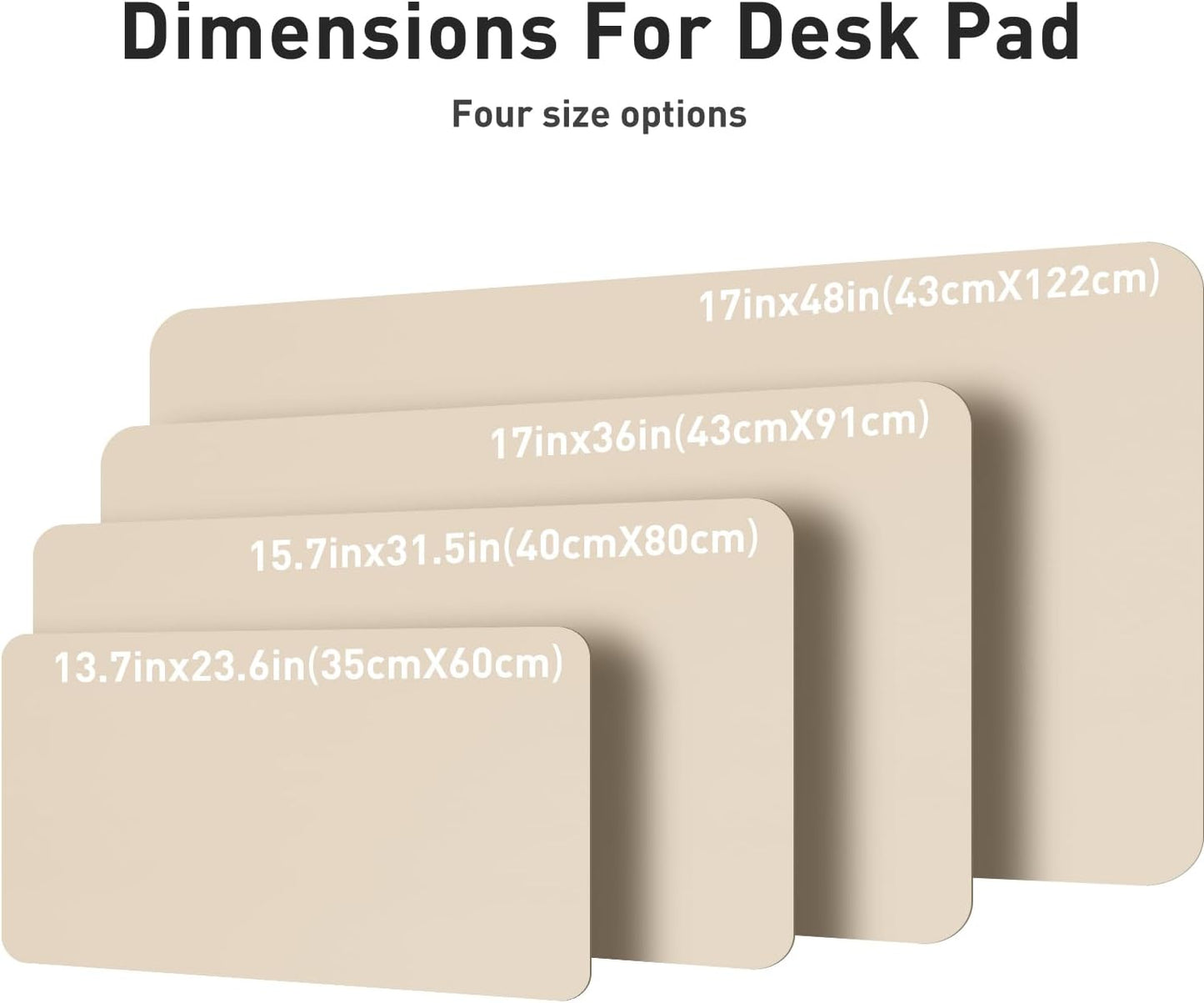 Aothia Leather Desk Pad Protector, Mouse Pad, Office Desk Mat, Non-Slip PU Leather Desk Blotter, Laptop Desk Pad, Waterproof Desk Writing Pad for Office and Home (Brown,23.6" x 13.7") - Colors A