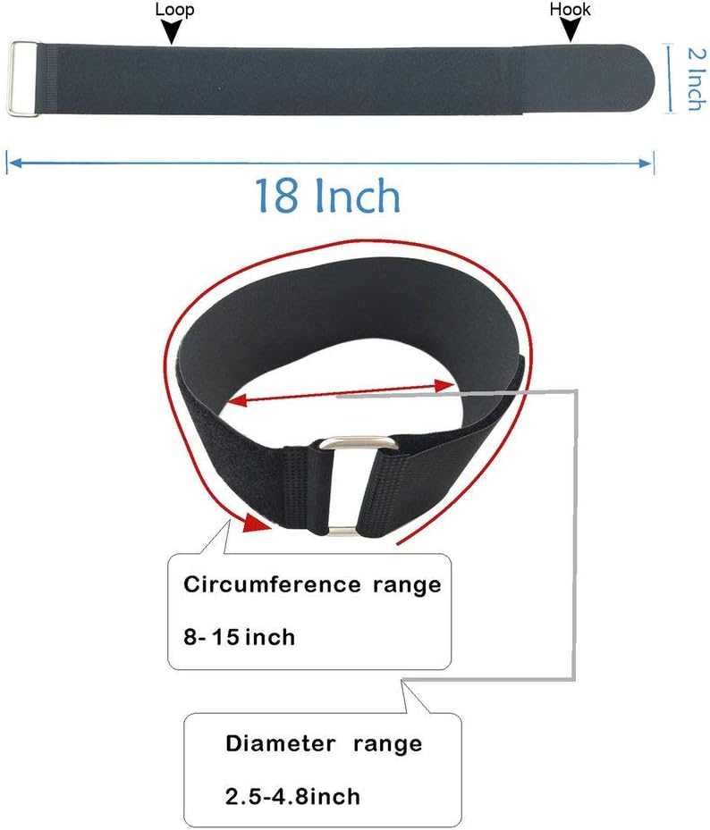 YiwerDer Reusable Fastening Cable Straps and Cable Ties Set 20 Pack(8"-12"-18"), Adjustable Multi-Purpose Hook and Loop Cord Ties to Keep Cords Organized and Tidy
