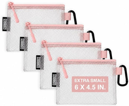 GOBAGS Air Production Multi‑Size Clear Zipper Pouch (4‑Pack) – Cable Organizer & Travel Gear Bag for Electronics, Camera Accessories, Tool Pouch & Small Tech Storage