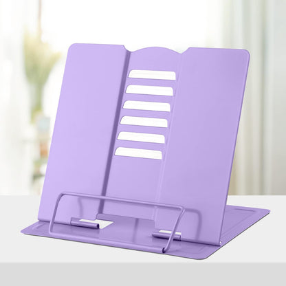 Honagu Book Stand Metal Desk Book Holder, Book Holders for Reading Hands Free, Adjustable Cookbook Documents Holder, Portable Bookstand for Music Books, Textbook, Recipe, Tablet, Ipad (Black)