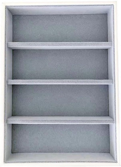 Premium Quality Sunglasses Tray Organizer Display PU Leather Exterior Soft Velvet Liner