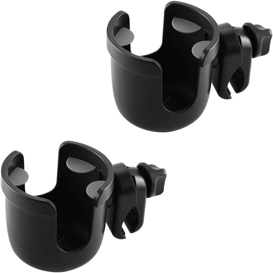 Accmor Stroller Cup Holder, Universal Cup Holder for Uppababy Nuna Doona Strollers, Bottle Drinks Holder for Wheelchair, Walker, Bike, Scooter