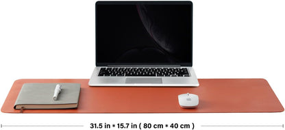 Cork Desk Mat - Dual-Sided Desk Pad for Office and Home - Desk Organization and Accessories - Ideal for Large Mouse Pad and Desk Mats on Top of Desks(Dark Green,90cmx 43cm)