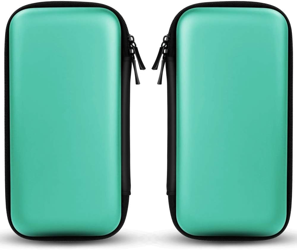 iMangoo Travel Essential Electronics Organizer Pouch Charger Case, Shockproof Dual Zipper Power Bank Cables Tech Accessories Purse, Men & Women Travel Must Have Storage Bag, 6.5x3.2x1 inch Rose Gold