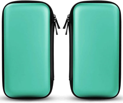 iMangoo Travel Essential Electronics Organizer Pouch Charger Case, Shockproof Dual Zipper Power Bank Cables Tech Accessories Purse, Men & Women Travel Must Have Storage Bag, 6.5x3.2x1 inch Rose Gold