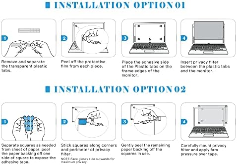 [2 Pack] 27 Inch Computer Privacy Screen , 16:9 Aspect Ratio Monitor Privacy Filter with Anti-Glare, Anti-Blue Light & Anti-Spy Protection, Removable Anti-Scratch Screen Protector for 27-Inch Widescreen Monitors