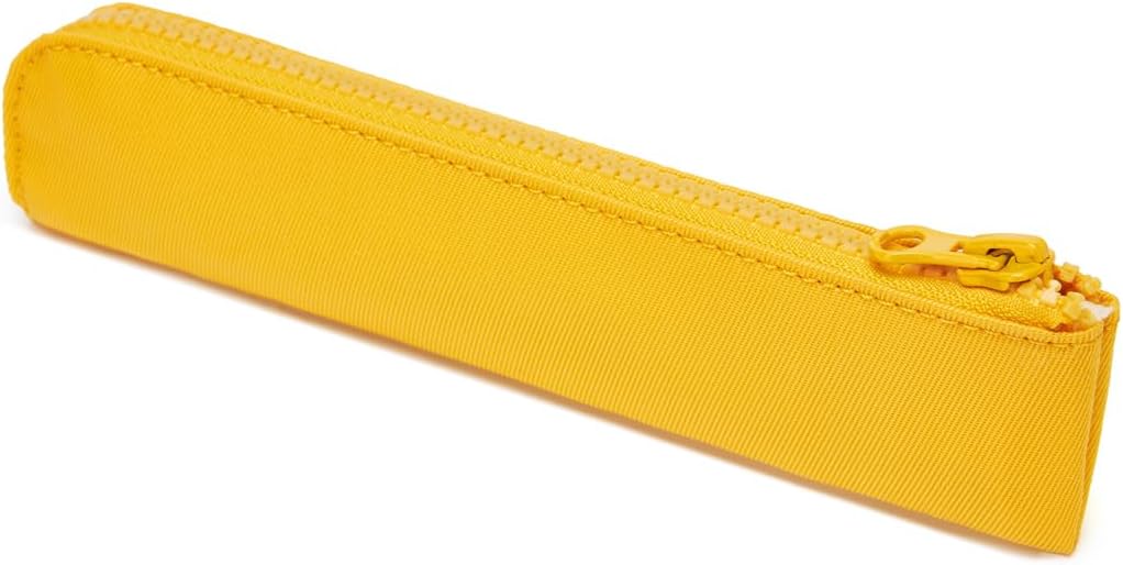 Canvas Pencil Case Small Pencil Pouch Slim Lightweight Pen Case Holder Cute Zipper Bag for School Office