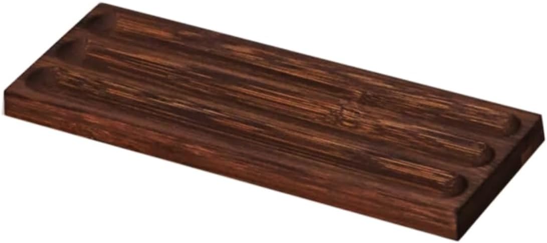 Pen Holder Organizer of Office desks,Walnut Desk Pen Stand,Wave Pen TrayOffice Accessory,Teacher Gifts,Suitable for School,Home,Office Desktop Art Accessories (Walnut-5 Grid)