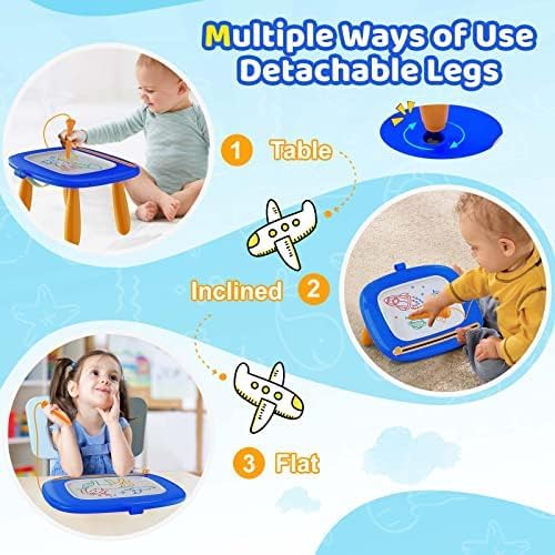 Kikidex Magnetic Drawing Board, Toddler Girl Toys for 1-3 Year Old, Doodle Board Pad Learning and Educational Toys for 1 2 3 Year Old Baby Kids Birthday Gift (Soft Pink)