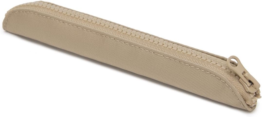 Pencil Case Durable Pencil Pouch for Pens School Featuring Oxford Lap Design (Khaki,Oxford)