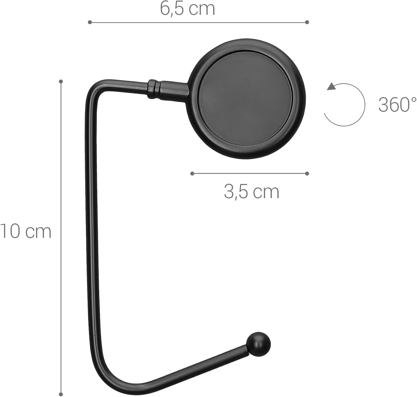 kwmobile Purse Hook for Table - Set of 2 Purse Holder - Handbag Hanger - Portable Bag Holder - Bag Hooks for Desk - Table Hook Gold