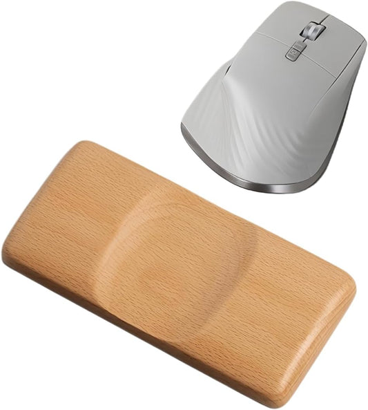 Walnut Wood Keyboard Wrist pad - Ergonomic Design for Wrist Fatigue Relief, Compatible with Most Keyboards & Laptops, Anti-Slip Base for Programmers & Gamers (Walnut Wood, 87 Key)