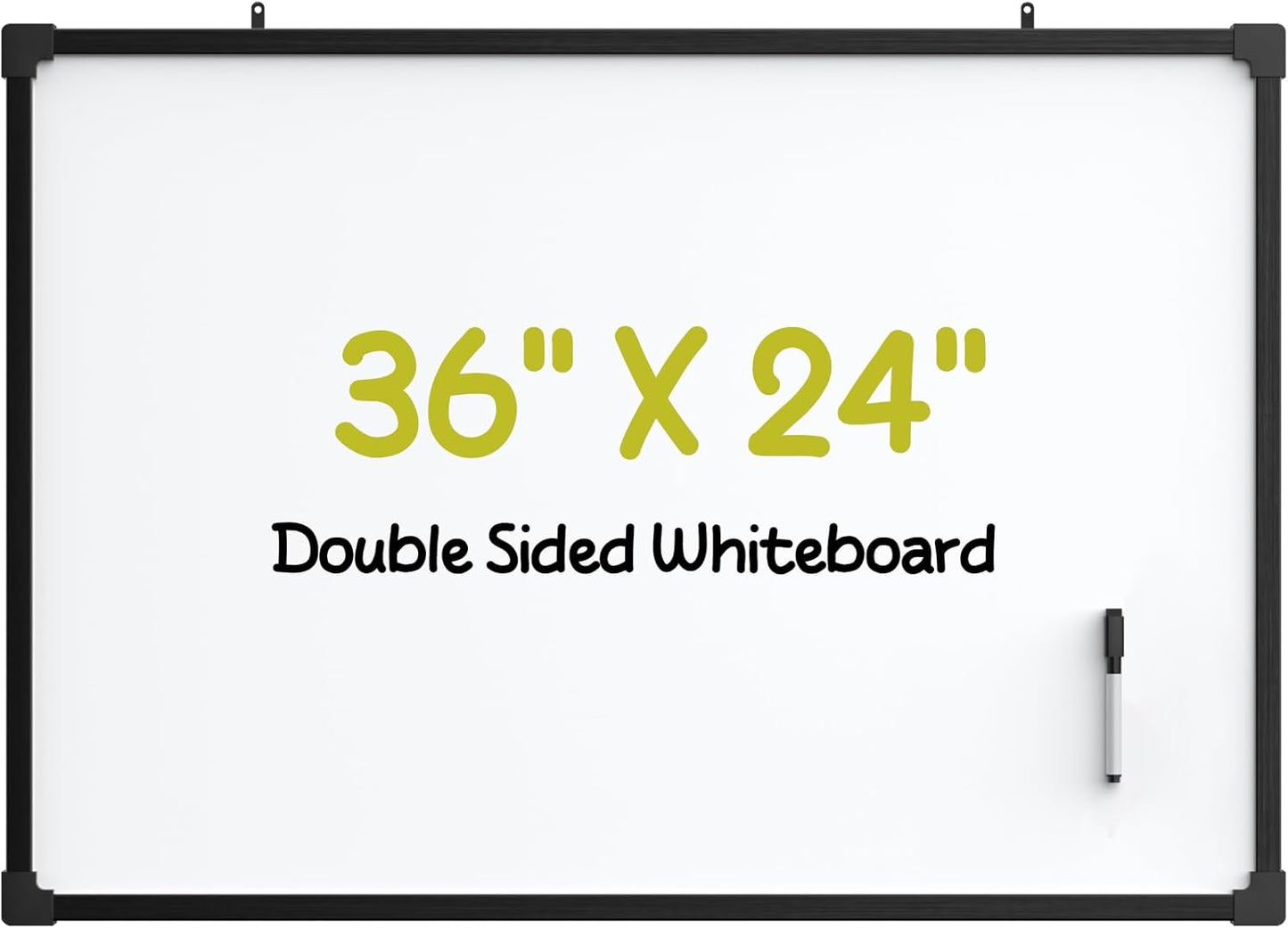 MaxGear Double-Sided Dry Erase Board for Wall, 16"x12" Hanging Whiteboard, Small Dry Erase White Board with 3 Markers and 4 Magnets, Portable Whiteboard for Planning, Drawing, Memo, to Do List