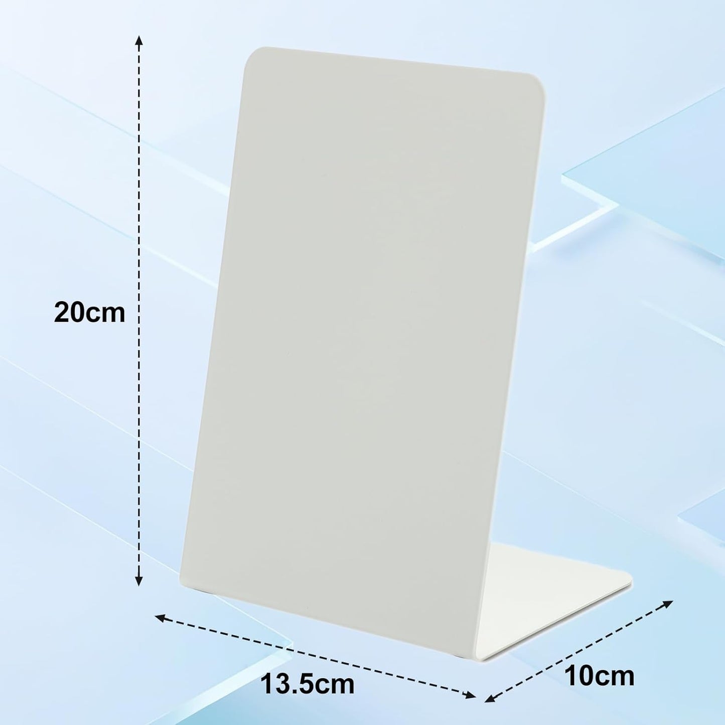 2 Pack Desk Magnetic Bulletin Board Metal Tabletop Memo Souvenir/Photos Display Board Magnet Display Stand for Home School Kitchen Office (2, White, ARC)