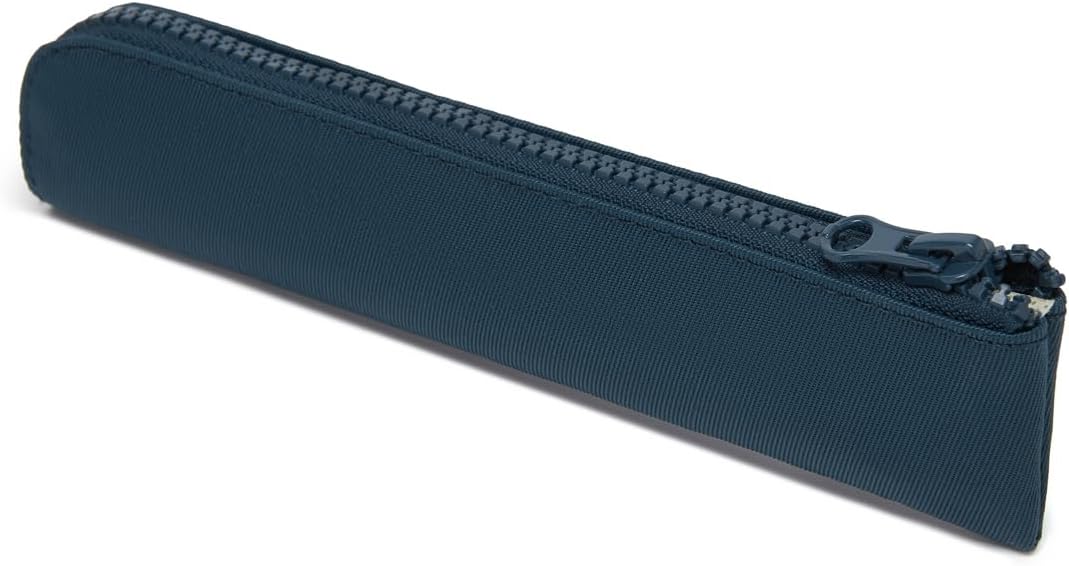 Canvas Pencil Case Small Pencil Pouch Slim Lightweight Pen Case Holder Cute Zipper Bag for School Office